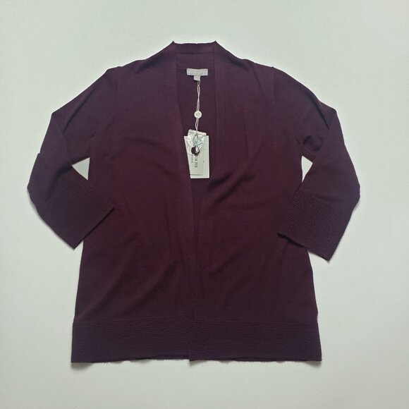 Stitch Fix X Evolution Open Cardigan Sweater Womens M Burgundy Ancho Chili - Picture 3 of 16